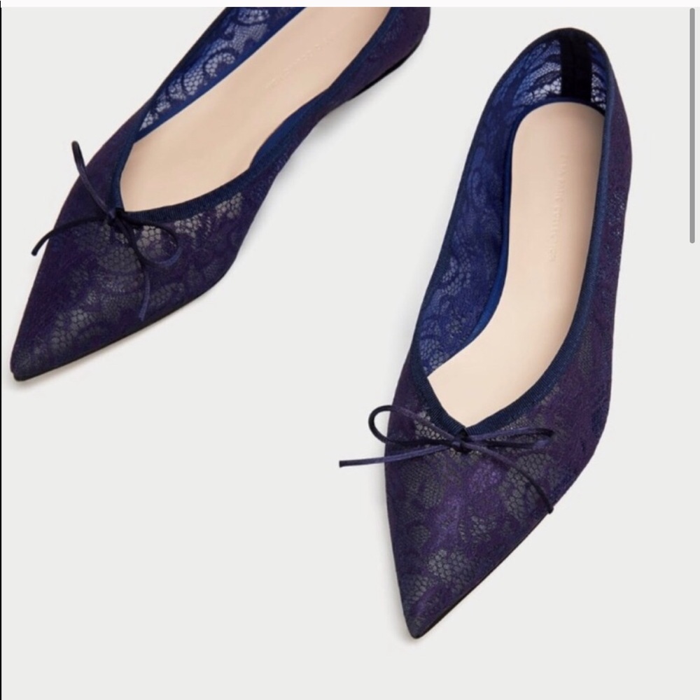 Navy Blue Ballet Flats